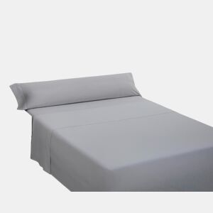 Conjunto de lençóis lisos 100% algodão cinza para cama de 90cm Donegal Collections