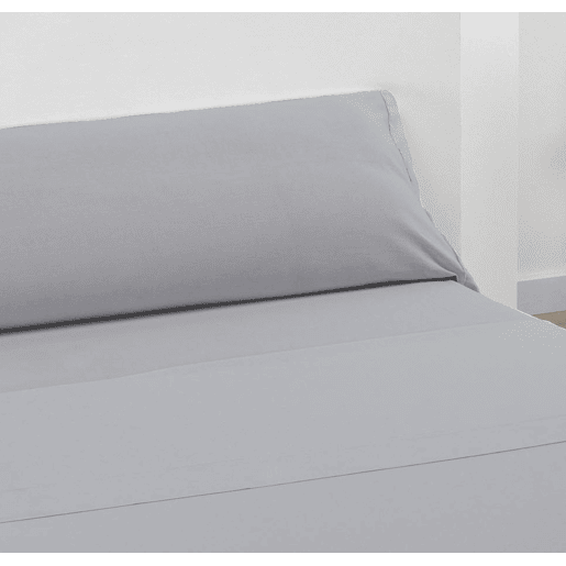 Conjunto de lençóis lisos 100% algodão cinza para cama de 90cm Donegal Collections