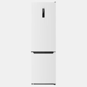 Cecotec Frigorífico Combi White com capacidade de 322 l, 185 cm de altura e 60 cm de largura, Motor Inverter, classe D, com sistema Multi Air Flow, Total No Frost e 2 gaveta para produtos frescos, adaptável a todas as suas necessidades.