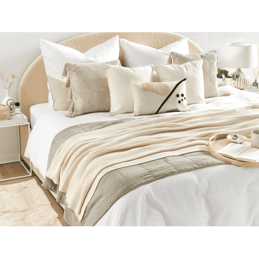 Manta ASAKA Algodão 130 x 180 cm Creme Manta ASAKA Algodão 130 x 180 cm Creme