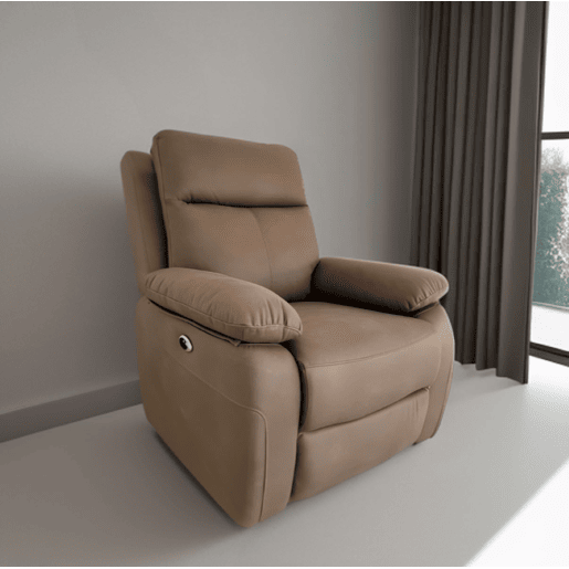 Sofá reclinável elétrico Greta 87x76,5x102 marrom