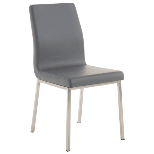 Set de 2 sillas de comedor Colmar Simil cuero Gris 50X40X88 cm Set de 2 sillas de comedor Colmar Simil cuero Gris 50X40X88 cm