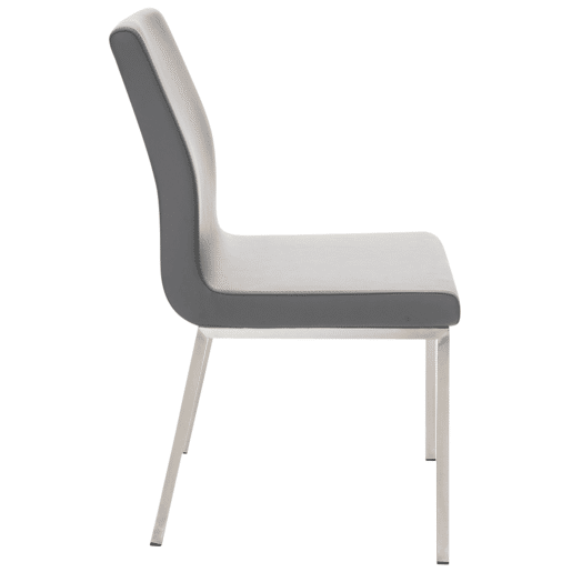 Set de 2 sillas de comedor Colmar Simil cuero Gris 50X40X88 cm Set de 2 sillas de comedor Colmar Simil cuero Gris 50X40X88 cm