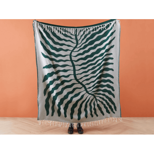 Manta BARTAR Tecido 130 x 170 cm Verde