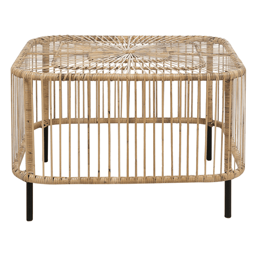 Conjunto de jardim com mesa 4 lugares MARATEACESENATICO Rattan Natural