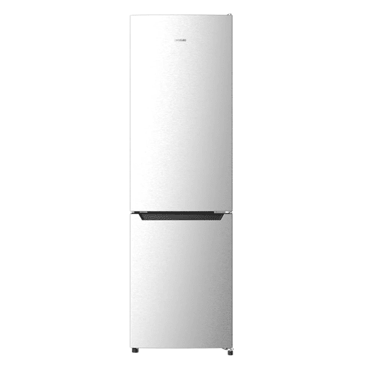 Cecotec Frigorífico Combi Inox com capacidade de 250 l, 180 cm de altura e 55 cm de largura, classe E, com sistema Multi Air Flow, Total No Frost e gaveta para produtos frescos, adaptável a todas as suas necessidades.