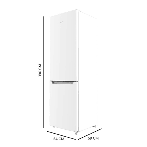 Cecotec Frigorífico Combi Inox com capacidade de 250 l, 180 cm de altura e 55 cm de largura, classe E, com sistema Multi Air Flow, Total No Frost e gaveta para produtos frescos, adaptável a todas as suas necessidades.
