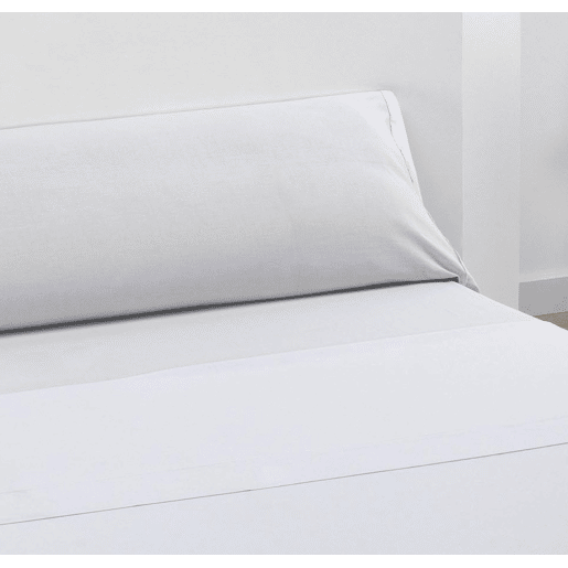 Conjunto de lençóis lisos 100% algodão branco para cama de 105cm Donegal Collections