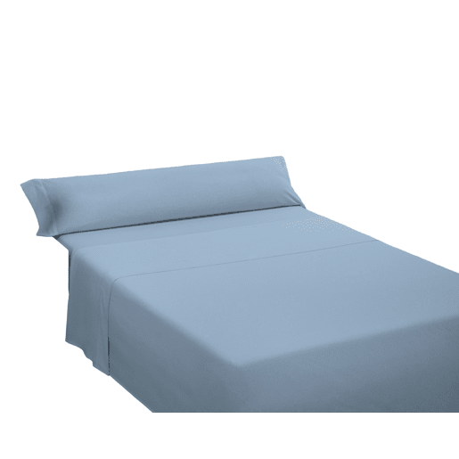 Conjunto de lençóis lisos 100% algodão azul para cama de 180cm Donegal Collections