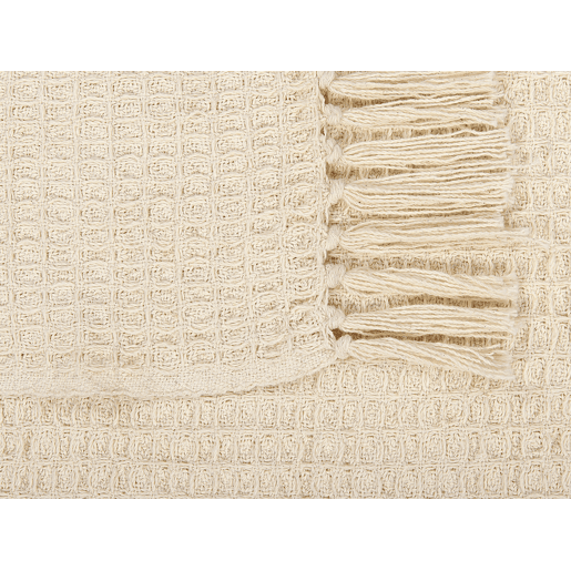 Manta MALU Algodão 125 x 150 cm Creme claro