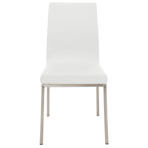 Set de 2 sillas de comedor Colmar Simil cuero Blanco 50X40X88 cm