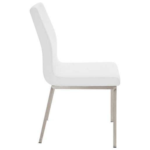 Set de 2 sillas de comedor Colmar Simil cuero Blanco 50X40X88 cm