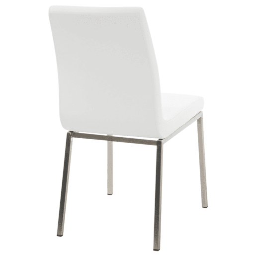 Set de 2 sillas de comedor Colmar Simil cuero Blanco 50X40X88 cm