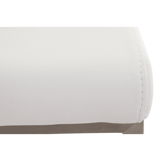 Set de 2 sillas de comedor Colmar Simil cuero Blanco 50X40X88 cm