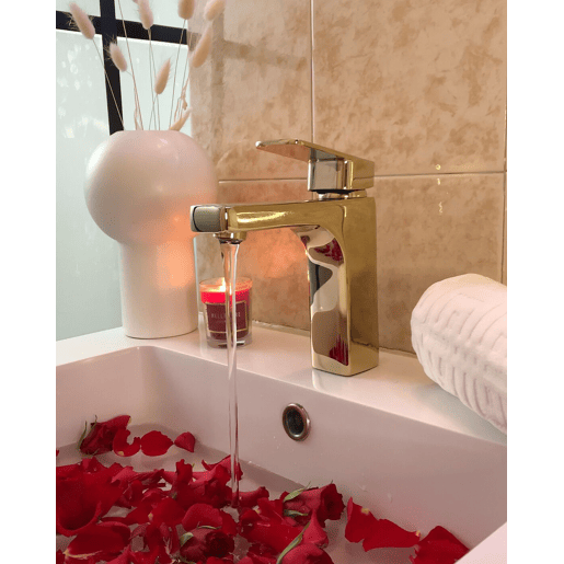 Torneira do lavatório IRUPU Latão Prateado