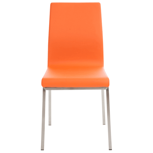 Set de 2 sillas de comedor Colmar Simil cuero Naranja 50X40X88 cm