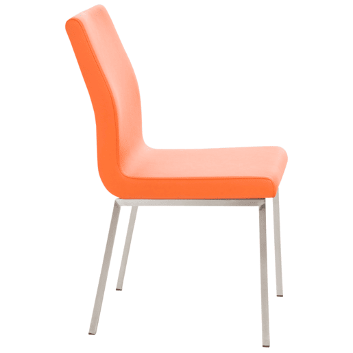 Set de 2 sillas de comedor Colmar Simil cuero Naranja 50X40X88 cm