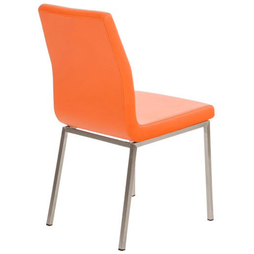 Set de 2 sillas de comedor Colmar Simil cuero Naranja 50X40X88 cm