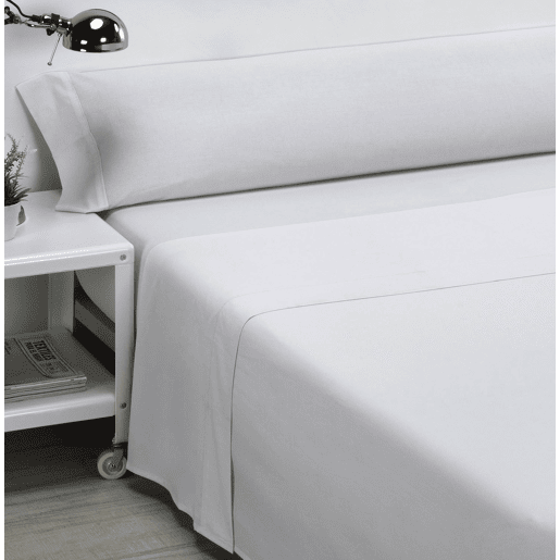 Conjunto de lençóis lisos 100% algodão branco para cama de 180cm Donegal Collections