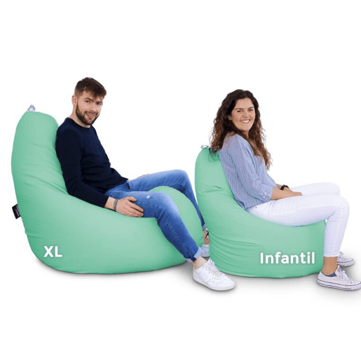 Puff Pera Relax Polipiel Menta Infantil HAPPERS Puff Pera Relax Polipiel Menta Infantil HAPPERS