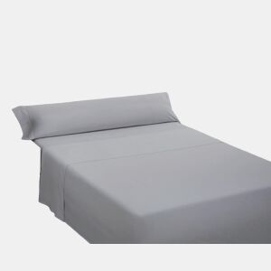 Conjunto de lençóis lisos 100% algodão cinza para cama de 135cm Donegal Collections
