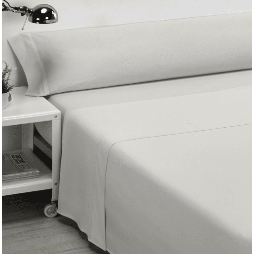 Conjunto de lençóis lisos 100% algodão bege para cama de 150cm Donegal Collections