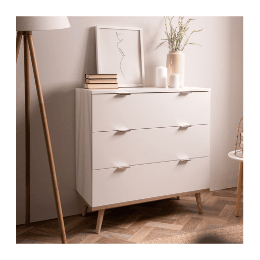 Cómoda Scandinavian Branco 79,8 x 40 x 86,5 cm