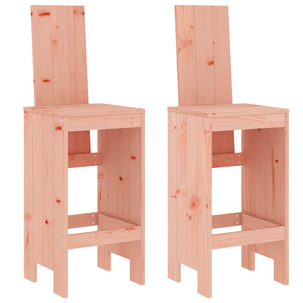 Taburetes de cocina 2 unidades madera de abeto douglas 40x42x120 cm