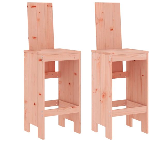 Taburetes de cocina 2 unidades madera de abeto douglas 40x42x120 cm
