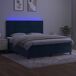 Cama box spring LED terciopelo - Rayas verticales 180x200 Cama box spring LED terciopelo - Rayas verticales 180x200 Azul