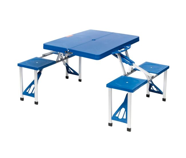 Bo-camp conjunto de mesa de picnic basic acero azul 1404374