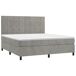 Cama box spring LED terciopelo - Bloques con cuadros 160x200 Cama box spring LED terciopelo - Bloques con cuadros 160x200 Gris