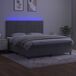 Cama box spring LED terciopelo - Bloques con cuadros 160x200 Cama box spring LED terciopelo - Bloques con cuadros 160x200 Gris