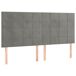 Cama box spring LED terciopelo - Bloques con cuadros 160x200 Cama box spring LED terciopelo - Bloques con cuadros 160x200 Gris