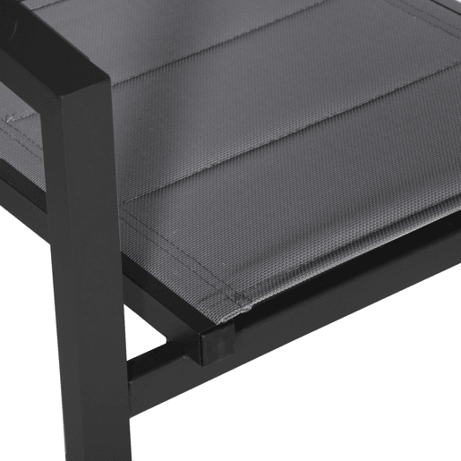 Juego de 8 sillas tapizadas de aluminio antracita - textileno gris