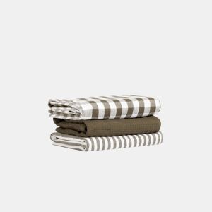 PacK de 3 Toalhas de Cozinha 100% Algodão Marrom 50x70cm Coleções Donegal