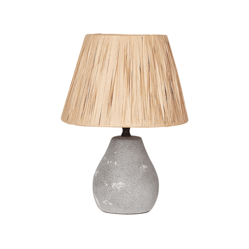 Conjunto de 2 candeeiros de mesa ARWADITO Cerâmica Cinzento