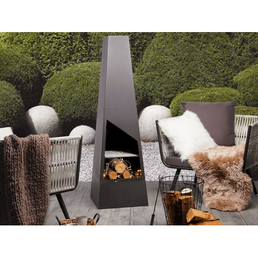 Lareira de jardim com grelha YATE Metal Preto