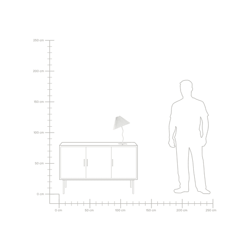 Candeeiro de mesa ALWERO Metal Branco