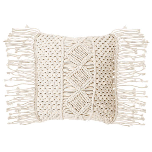 Conjunto de 2 almofadas decorativas YORTAN Algodão 45 x 45 cm Creme claro Padrão geométrico