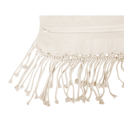 Conjunto de 2 almofadas decorativas YORTAN Algodão 45 x 45 cm Creme claro Padrão geométrico