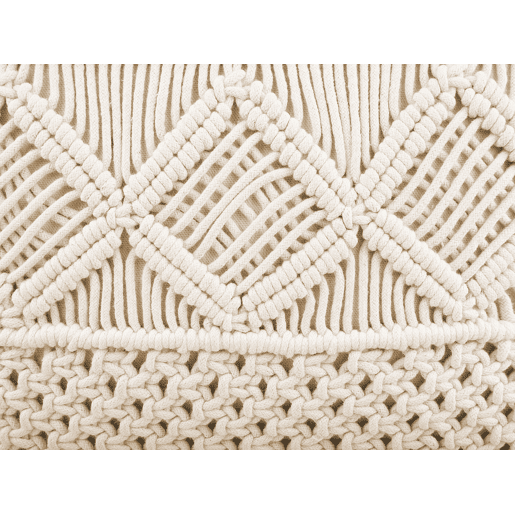 Conjunto de 2 almofadas decorativas YORTAN Algodão 45 x 45 cm Creme claro Padrão geométrico