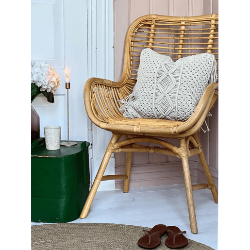 Conjunto de 2 almofadas decorativas YORTAN Algodão 45 x 45 cm Creme claro Padrão geométrico