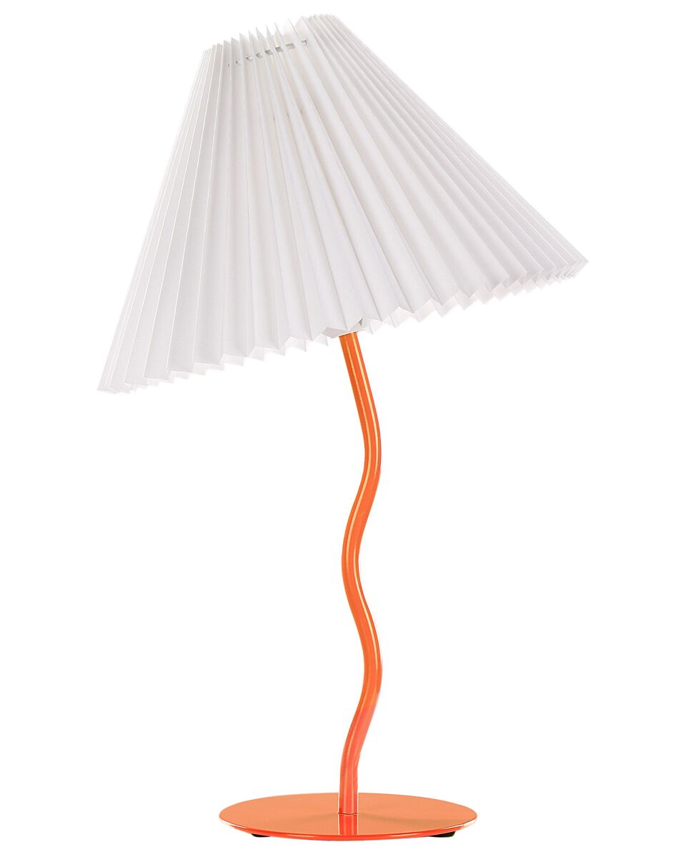 Beliani Lámpara de mesa ALWERO Naranja