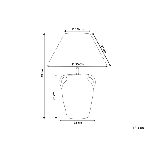 Candeeiro de mesa AGEFET Cerâmica Cinzento Candeeiro de mesa AGEFET Cerâmica Cinzento