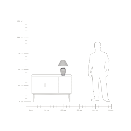 Candeeiro de mesa AGEFET Cerâmica Cinzento Candeeiro de mesa AGEFET Cerâmica Cinzento
