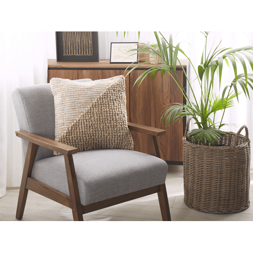 Conjunto de 2 almofadas decorativas ASLANAPA Algodão 45 x 45 cm Creme Sólido