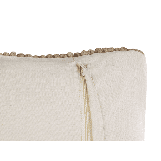 Conjunto de 2 almofadas decorativas ASLANAPA Algodão 45 x 45 cm Creme Sólido