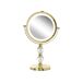 Beliani Espejo de maquillaje CLAIRA 18x18 Beliani Espejo de maquillaje CLAIRA 18x18 Dorado