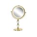 Beliani Espejo de maquillaje CLAIRA 18x18 Beliani Espejo de maquillaje CLAIRA 18x18 Dorado